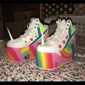 YRU Unicorn Rave Platform Shoes qozumo hi unicorn